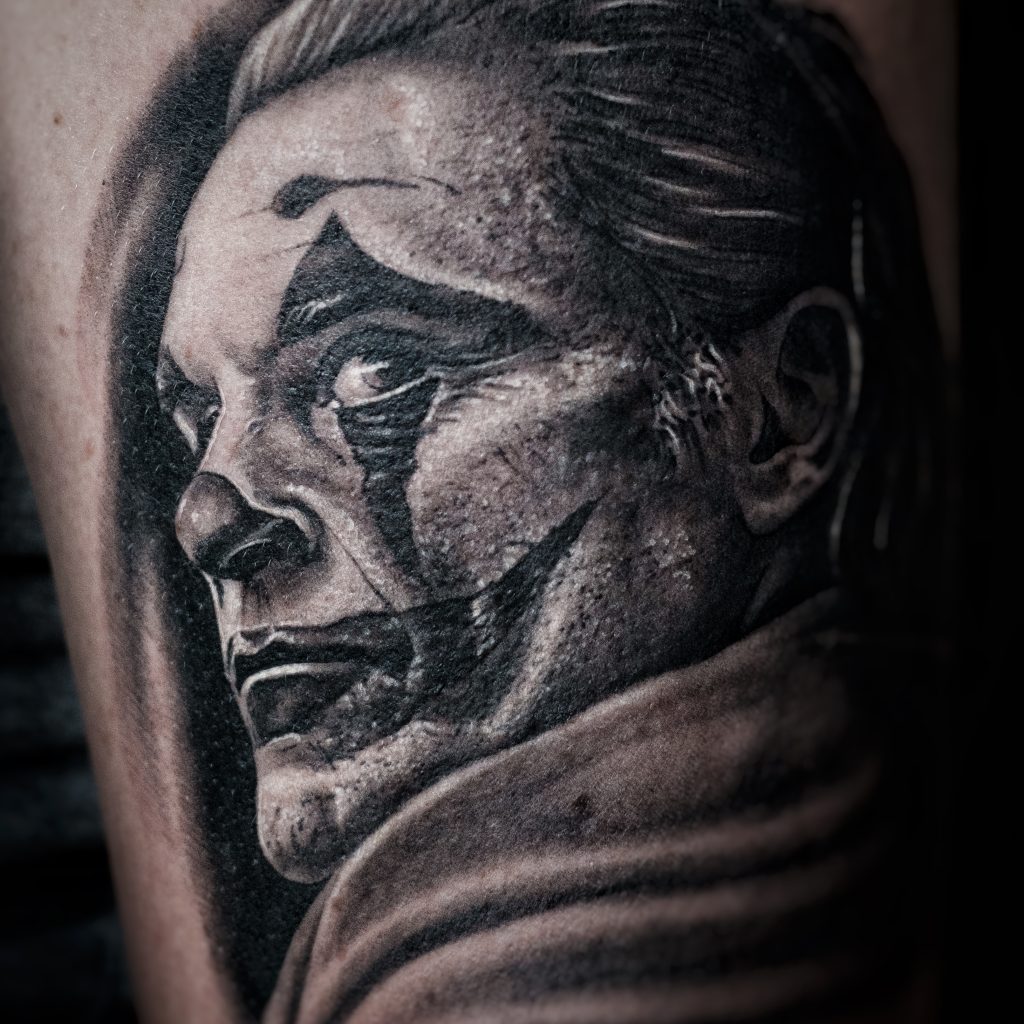 Realistic joker tattoo helsinki