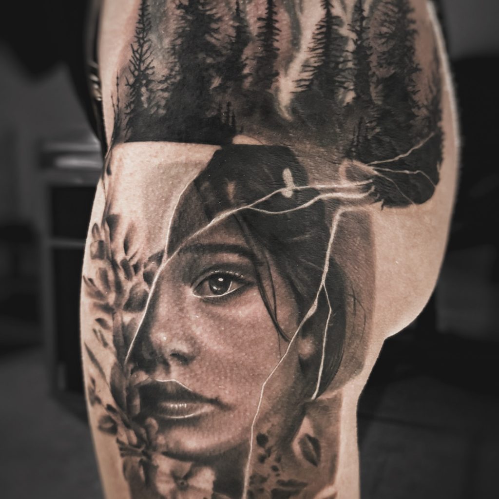 Realistic portrait tattoo helsinki